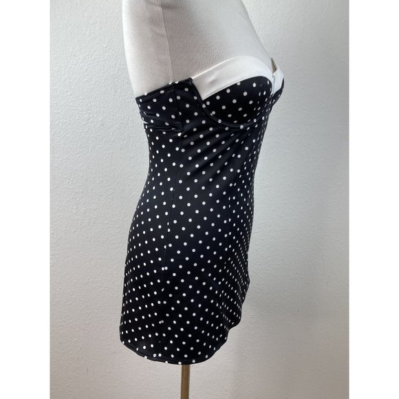 *New Spanx Retro Dresskini Polka Dot Swim Underwire Molded Cups Tankini Top-6 - Picture 8 of 13